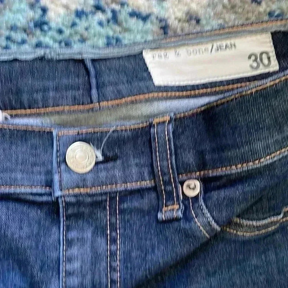 Rag & Bone 10 inch dark wash stretch skinny jeans 30 - Picture 2 of 8